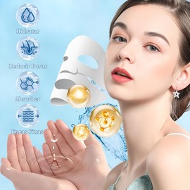 12 Piezas Collagen Real deep Mask, Mascarilla de Biocolageno, Mascarillas de Colageno, Reduce los Poros, Mejora la Elasticidad, Las Arrugas y Hidratación profunda