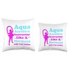 Aqua Water Aerobics Equipment Aqua Aerobics Instructor Throw Pillow