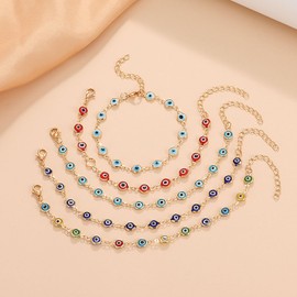 Evil Eye Bracelet for Women Good Luck Bracelet Evil Eye Charm Bracelet Natural Stone Beaded Bracelet Evil Eye Bracelet String Healing Crystal Braceletf for Men Inspirational Bracelet Jewelry Gifts