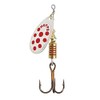 spinner mepps aglia red spots color silver N °2