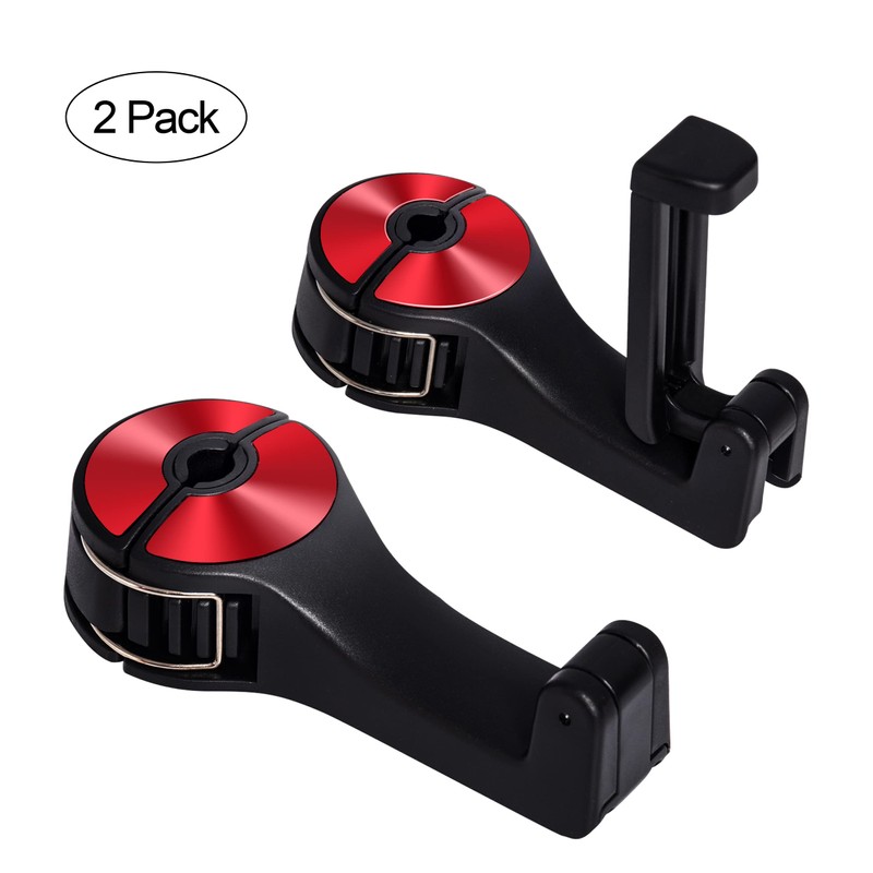 Amooca Car Seat Hooks for Purses and Bags with Phone
