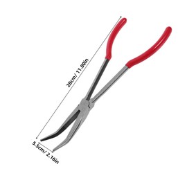 SHINEOFI Reach Bent Nose Pliers Angled Gold Melting Tongs for Jewelry Making Heat Resistant Ergonomic Grip Versatile Precision Tools for Crafting Crucible Work