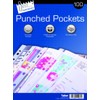 Just stationery Plastic Punched Pocket - Clear (Pack of 100),