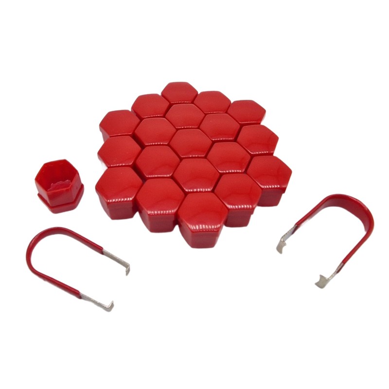 NAAA SW17 20x Screw Caps 17 mm Red with Removal