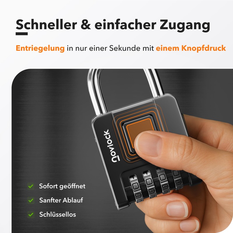 Padlock with Combination Code - Heavy Duty Weatherproof 4 Digit
