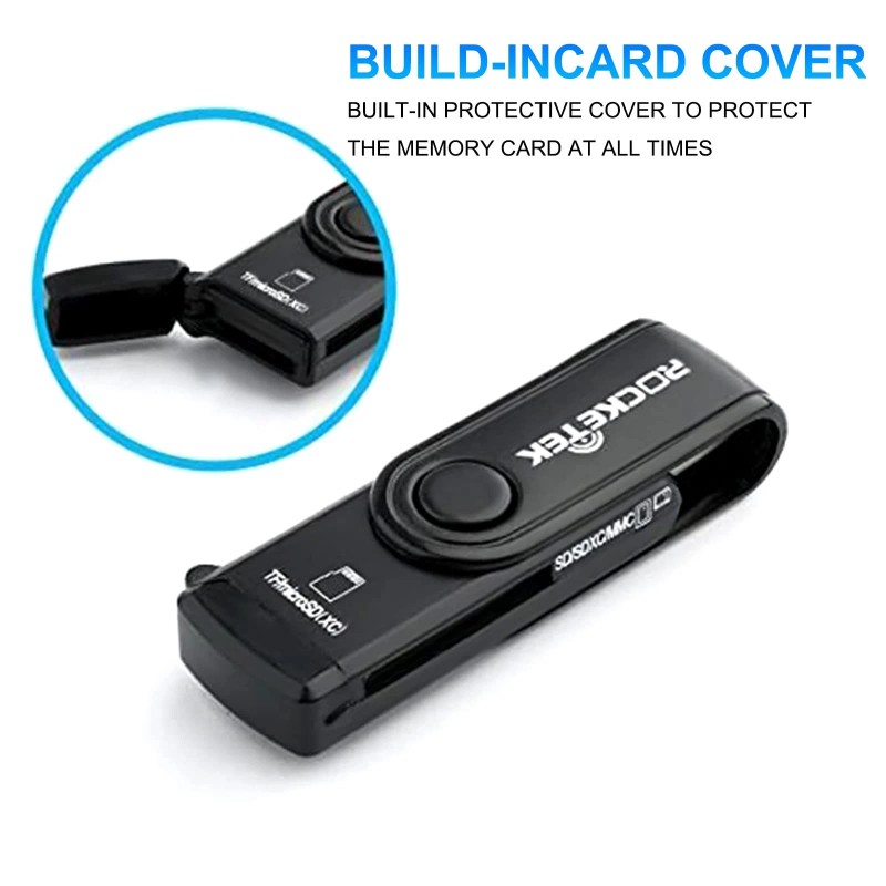 Rocketek USB 3.0 SD Card Reader, Rocketek 2 Slots Memory