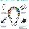 Portable Clothesline with 12 Clothes Pins - Travel Retractable Clothesline