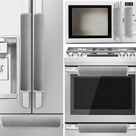 ZAWAGIIK Refrigerator Handle Cover, Fridge Handle Cover Kitchen Decor and Accessories for Fridge Oven Microwave Dishwasher Handles Protector, Keep Off Fingerprints Food Stains