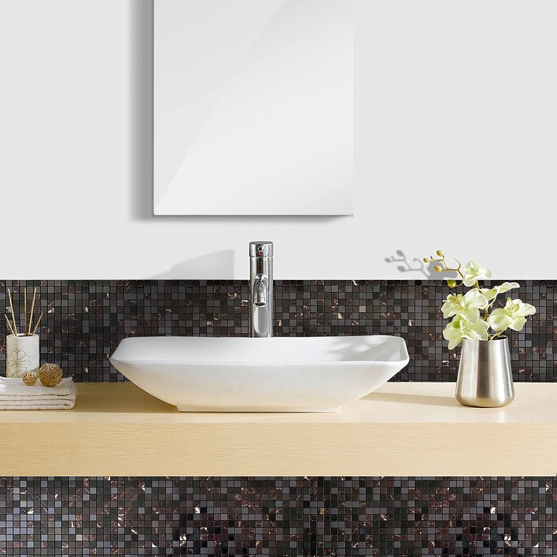 XUANINY Peel and Stick Backsplash Tiles for Kitchen,Bathroom,Fireplace,Self Adhesive Metal