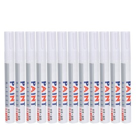 12Pcs White Paint Pen Acrylic Marker Permanent Marking Opaque Ink Painting Tools