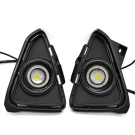 ECAHAYAKU LED Fog Light Fit For 2016-2018 Toyota RAV4 DRL Amber Turn Signal Light Headlight Fog Lamp Cover Replacement