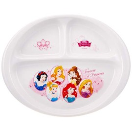 新 ディズニー プリンセス ランチプレート 皿 ホワイト 23cm 子供用 食器 114118