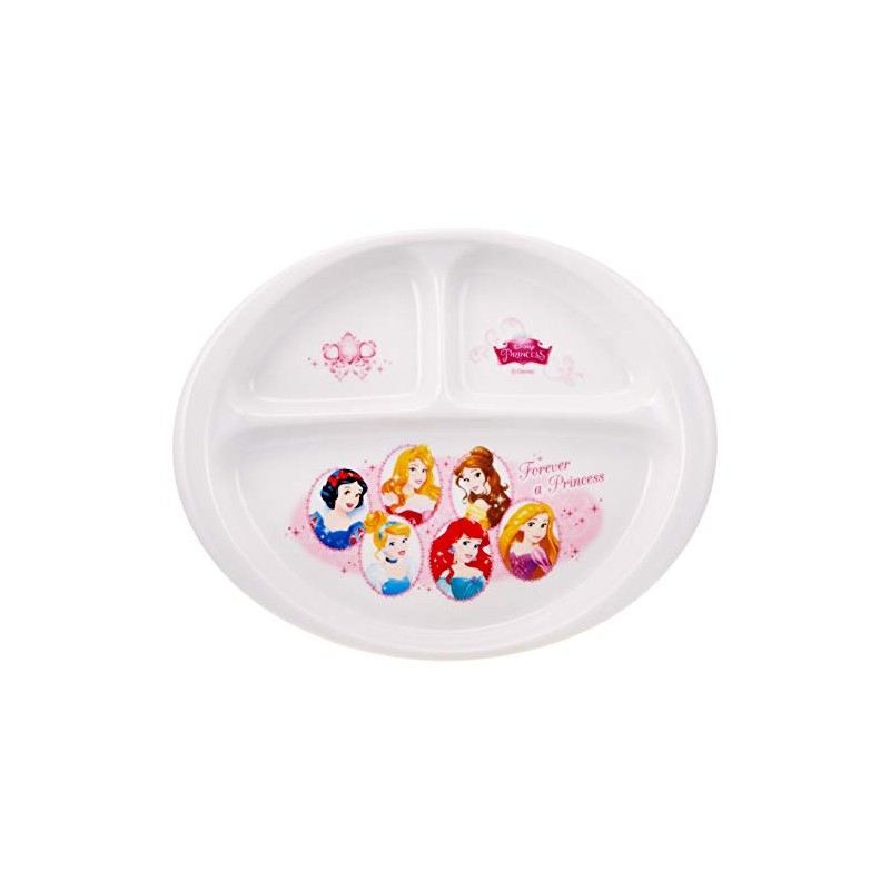 新 ディズニー プリンセス ランチプレート 皿 ホワイト 23cm 子供用 食器 114118