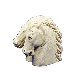 The twins double Horse head sculpture - Symbol of Wealth - Prosperity