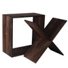 FDHUIJIA Wine Rack Cabinet countertop Wooden Stackable Storage Retro Cube