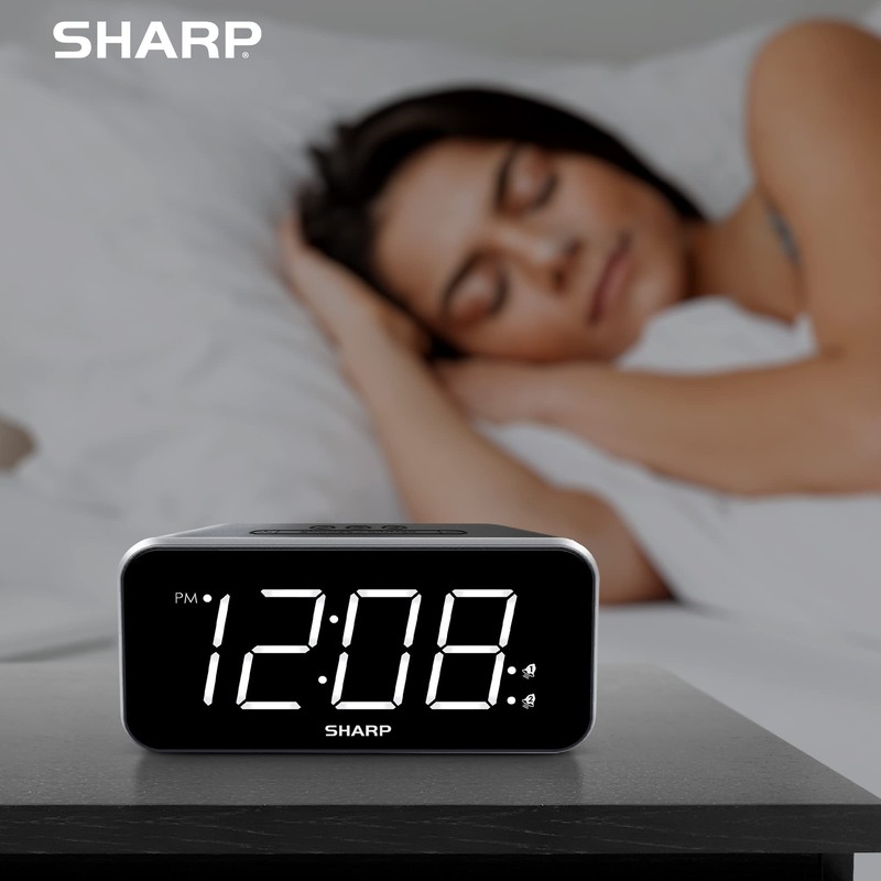 Sharp Alarm Clock Jumbo Easy to Read Display – 3