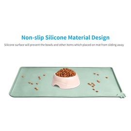 AUDWUD Silicone Waterproof Dog Cat Pet Feeding Mats,Anti Slip Pet Bowl Mats,Pet Feeding Mat