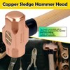 WEDO 2PCS Copper Sledge Hammer Set,1lb+2lb,Wooden Handle,Die-Forge,Corrosion Resistant, DIN Standard