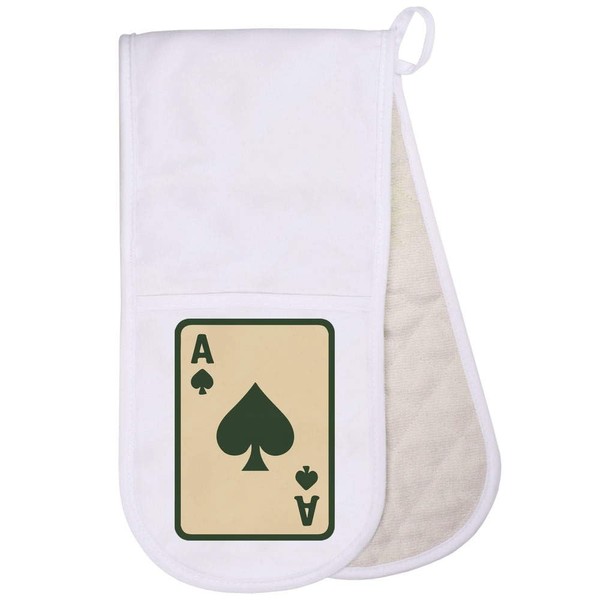 Azeeda 'Ace Playing Card Graphic' Double Oven Glove/Mitt (OG00060104)