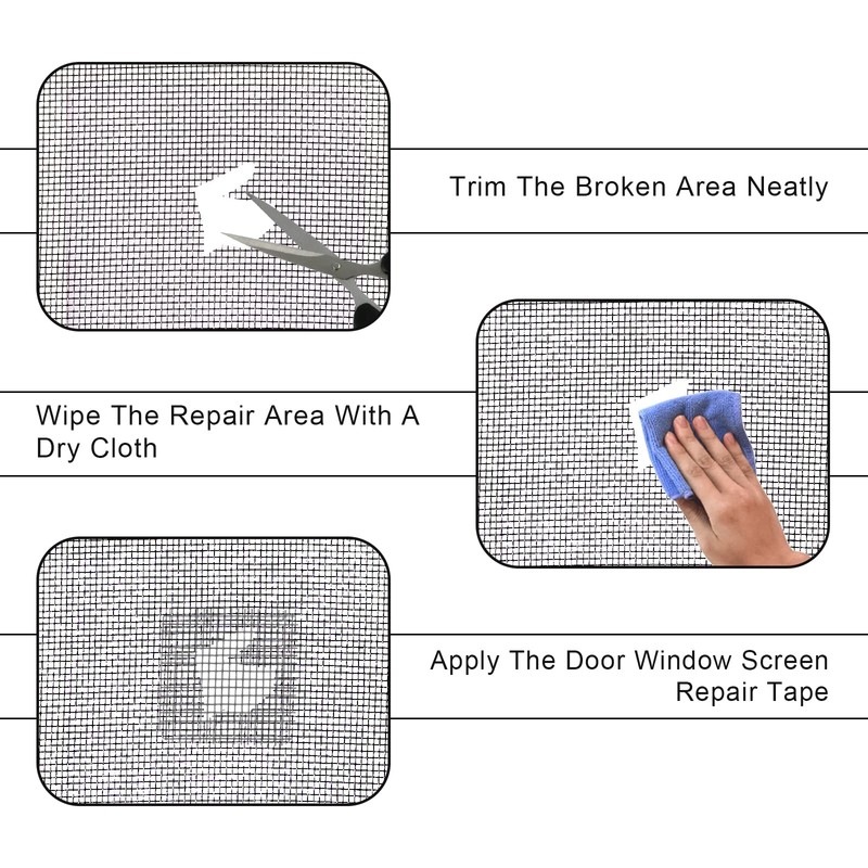 10pcs Mesh Repair Patch, Self Adhesive Window Screen Repair Kit