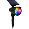 Lunartec Solar Garden Plug: RGB CCT LED Spot with Bluetooth,