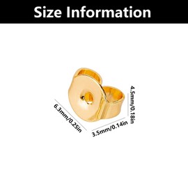 12PCS Earring Backs Safety Backs, Butterfly Backs for Earrings, Earrings Backs, Earring Backs Gold, Earring Backs Replacements, for Ear Stud Earrings Jewelry Making