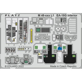 Platz M48-12 EA-18G Growler Etching Parts for Cockpit Plastic Models