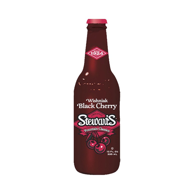 Stewart's Wishniak Black Cherry Soda, 12 fl oz (24 Glass
