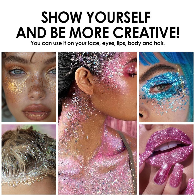 6-Color Glitter Stick Set – Cremiger & hochpigmentierter Glitzerbalsam für