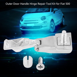 Door Handle Hinge for Fiat 500, Drivers Side Door Handle Hinge Replacement Aluminium Alloy Repair Auto Outer Door Handle Repair Kit, for Fiat 500 OEM 51939041 519645