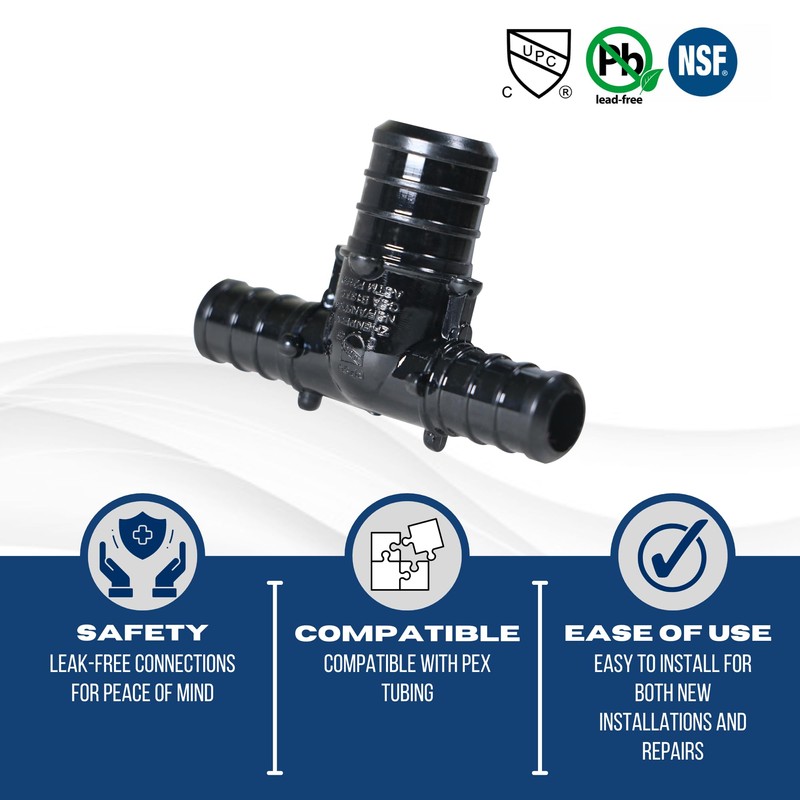 10 Pcs XFITTING Poly Pex B 1/2 X 1/2 X