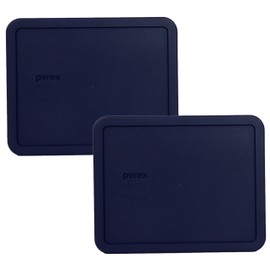 Pyrex Bundle - 2 Items: 7212-PC Blue 11-Cup Dark Blue Plastic Food Storage Lids