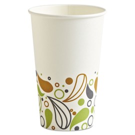 Boardwalk BWKDEER16HCUP 16 oz. Deerfield Printed Paper Hot Cups (50 Cups/Sleeve, 20 Sleeves/Carton)