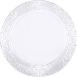 Party Central Club Pack of 24 Clear Pebble Plastic Trays 13"