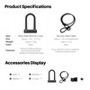 Heavy-Duty U Lock for Bike & E-Bike, Anti Bolt Cutter
