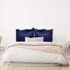 sourcing map Luxury Satin Oxford Pillowcases, Pair of 2 Navy