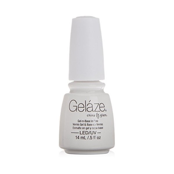 Gelaze Gel-N-Base Polish, White-on-White, 0.5 Fluid Ounce by Gelaze