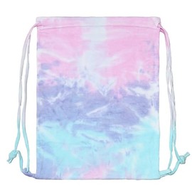Colortone Unisex Drawstring Tie Dye Athletic Sport Bag, Cotton Candy, 17" X 13", Sport Bags