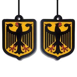 2er Set Auto Duftbaum Deutschland – Autoduft & Lufterfrischer Rückspiegel – Sandelholz Fruchtiger Duft – Bundesadler Design – Auto Duftanhänger gegen Gerüche