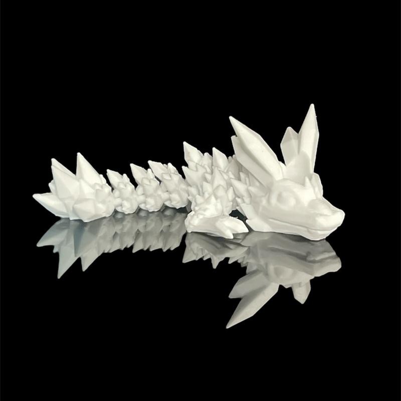 Tumbler Straw Buddy Dragon Guardian Straw Figurine 3D Printed:_Ice