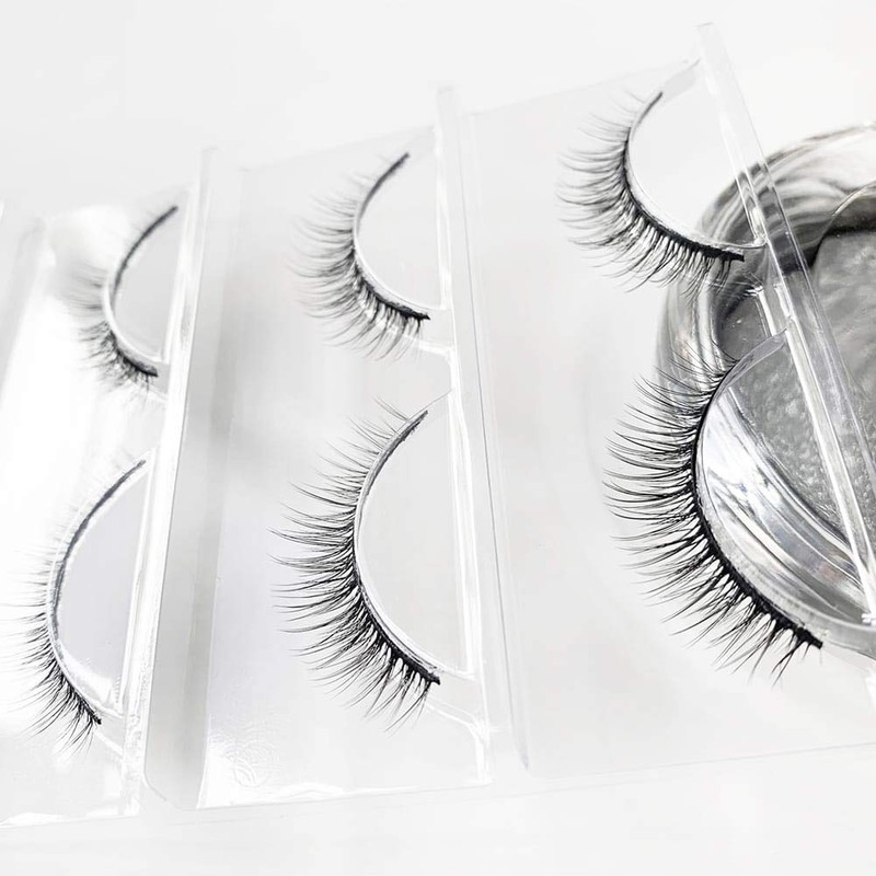 Musegetes 3D False Eyelashes, Popular, Natural Black Base, Soft Core,