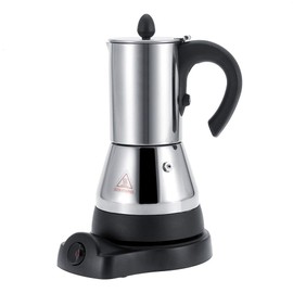 Electric Coffee Maker, Stainless Steel Espresso and Cappuccino Machine Stainless Steel Mocha Pot Coffee Maker (300ml)