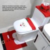 3Pcs Santa Toilet Seat Cover Rug Water And Tank Cover