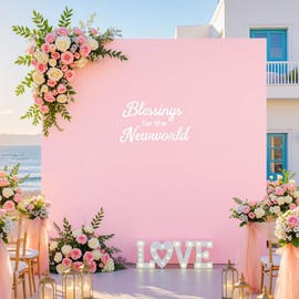 6.6FT x 6.6FT Pink Square Arch Backdrop Covers Spandex Fitted Baby Shower Arch Covers Stretchy Backdrop for Girls Baby Shower Wedding Bridal Shower Ceremony Photo Photography Background Decorations