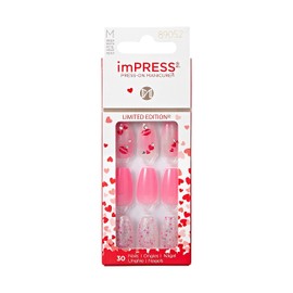 KISS imPRESS Press-On Manicure Limited Edition Valentine Nails, ‘Best of Me', 30 Count