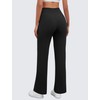 DLOODA Womens Wide Leg Yoga Pants Crossover Work Dress Pants