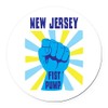 CafePress New Jersey FIST Pump 5.5" Round Car Magnet Magnetic