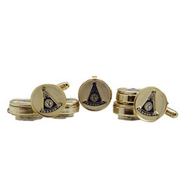 Freemason Past Master F&AM No Square Masonic Button Cover Tux Set