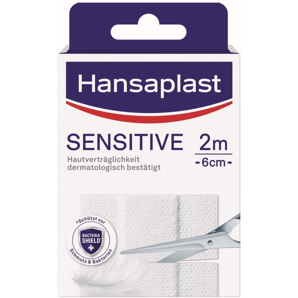 Hansaplast Sensitive Pflaster Hypoallergen 2 m x 6 cm, 1 St. Pflaster