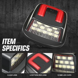 NUVISION LIGHTING Pair of LED License Plate Lights Compatible with 88-00 Chevy GMC C/K 1500 2500 3500 Suburban, GM2870106 GM2870105, NVL-LPL-032